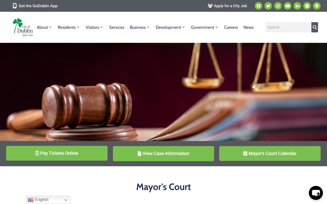 Dublin Mayor's Court page for Dublin bench warrants