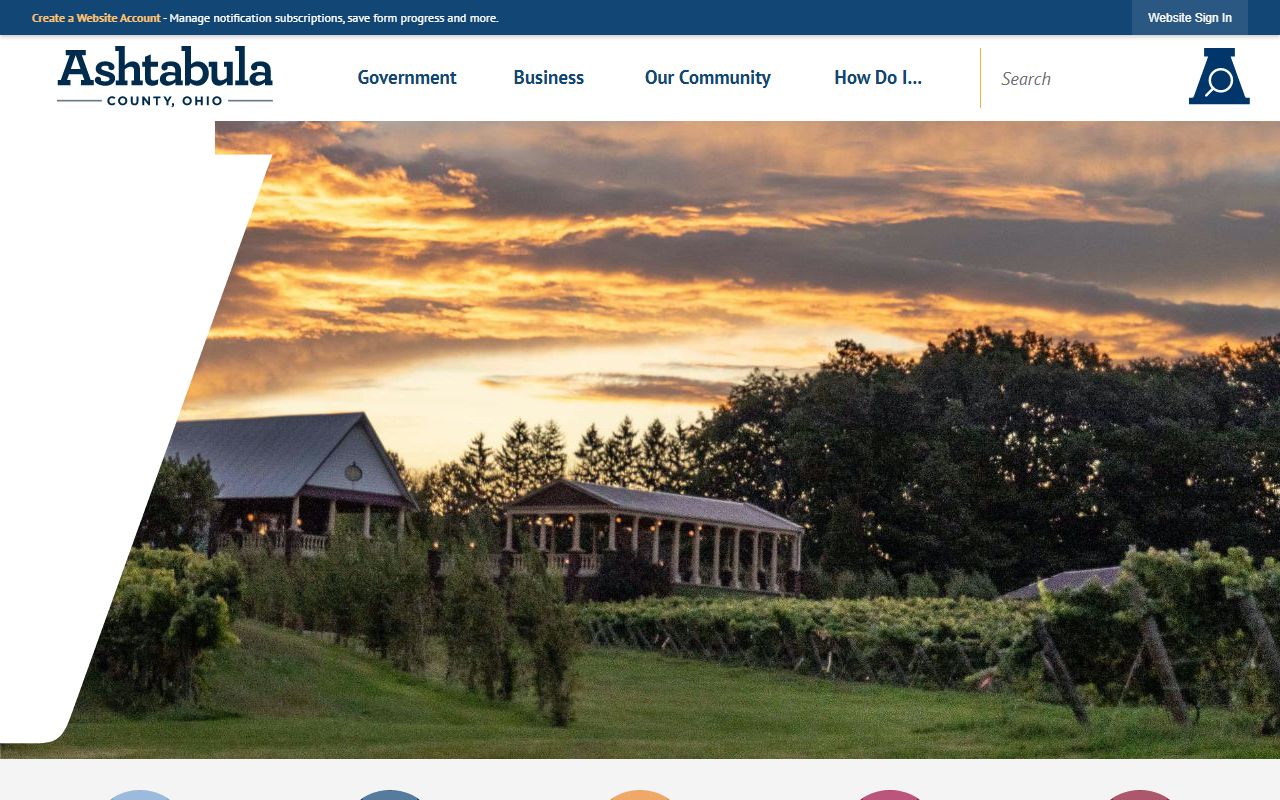 Ashtabula County Clerk of Courts website for bench warrant record searches