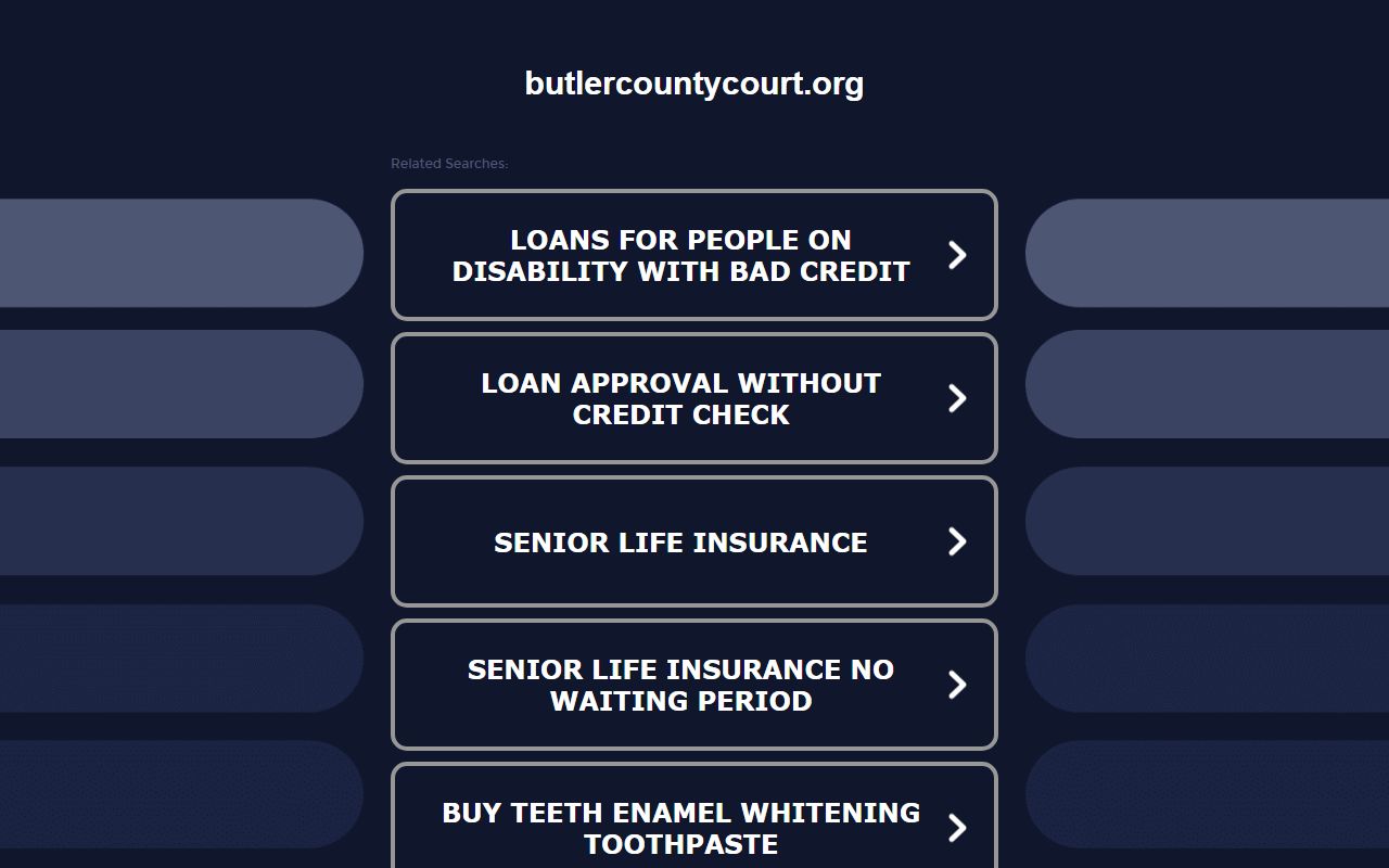 Butler County warrant search tool for bench warrants