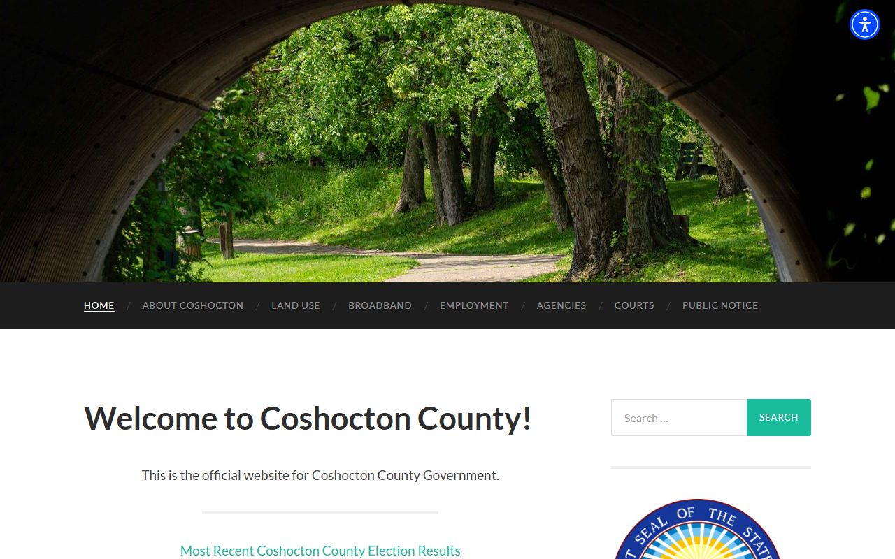 Coshocton County Clerk of Courts website for bench warrant records
