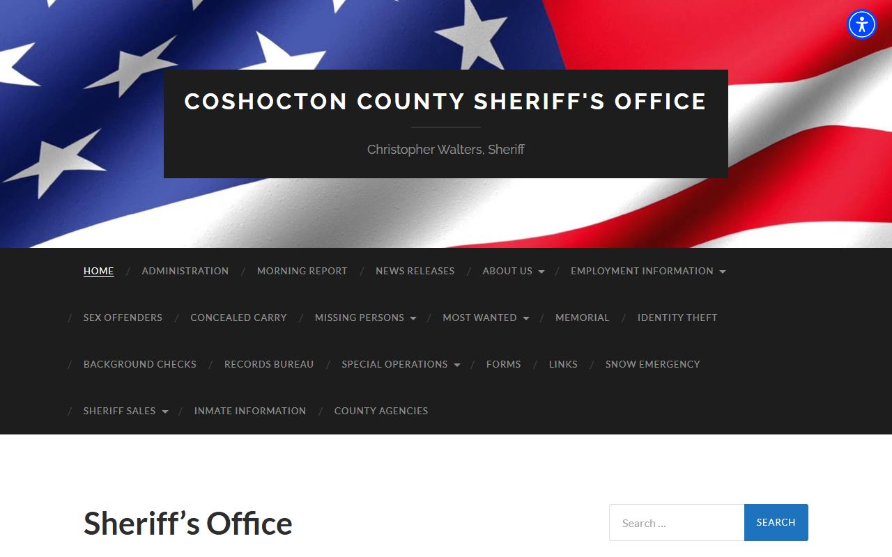 Coshocton County Sheriff's Office warrants page