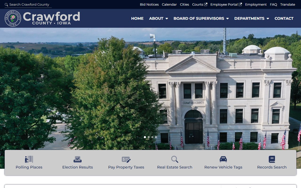 Crawford County Clerk of Courts website for bench warrant record searches