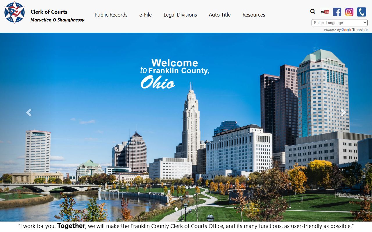 Franklin County Clerk of Courts case search for bench warrants