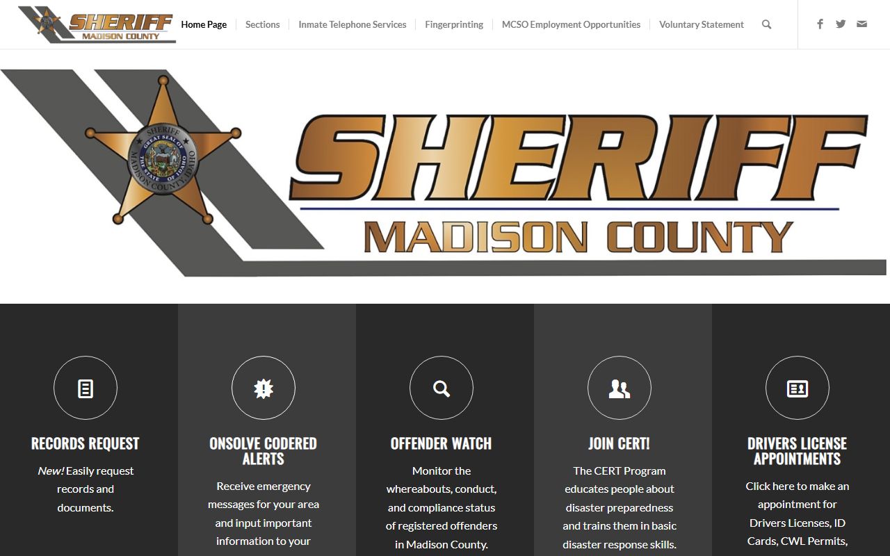 Madison County Sheriff bench warrant enforcement