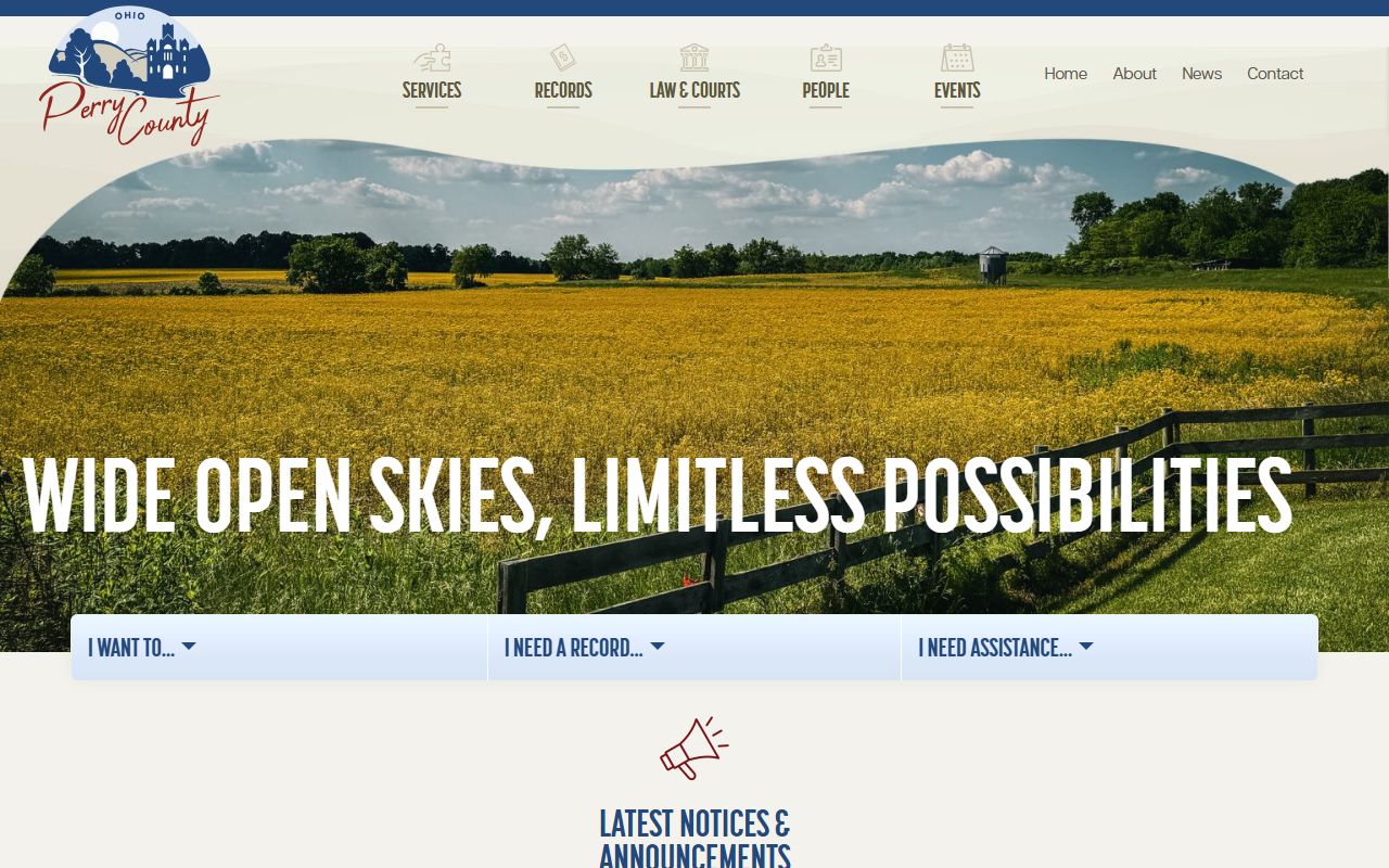 Perry County Clerk of Courts website for bench warrant records