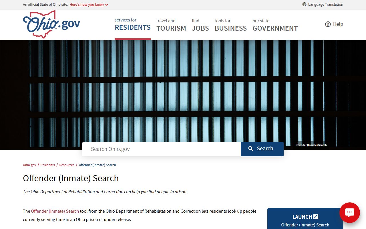 Ohio Offender Search Portal bench warrants